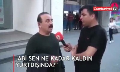 Sokak röportajcısı çileden çıktı! "Abi sen ne kadar kaldın yurtdışında?"