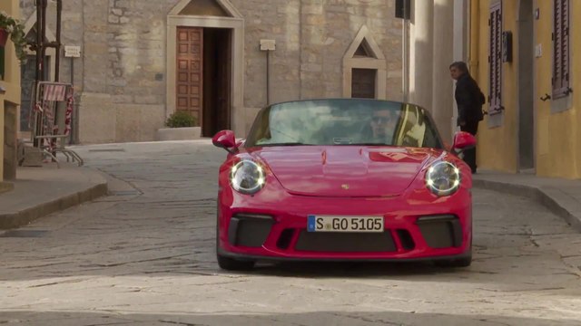 Porsche 911 Speedster in Guards Red Driving Video