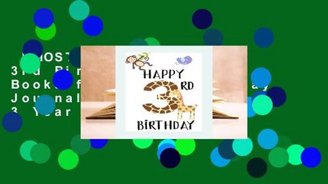 [MOST WISHED] Happy 3rd Birthday: Birthday Books for Boys, Birthday Journal Notebook for 3 Year