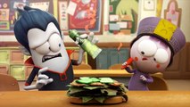 Funny Animated Cartoon | Animation Hungry Frankie Gets Angry 스푸키즈 | Videos For Kids