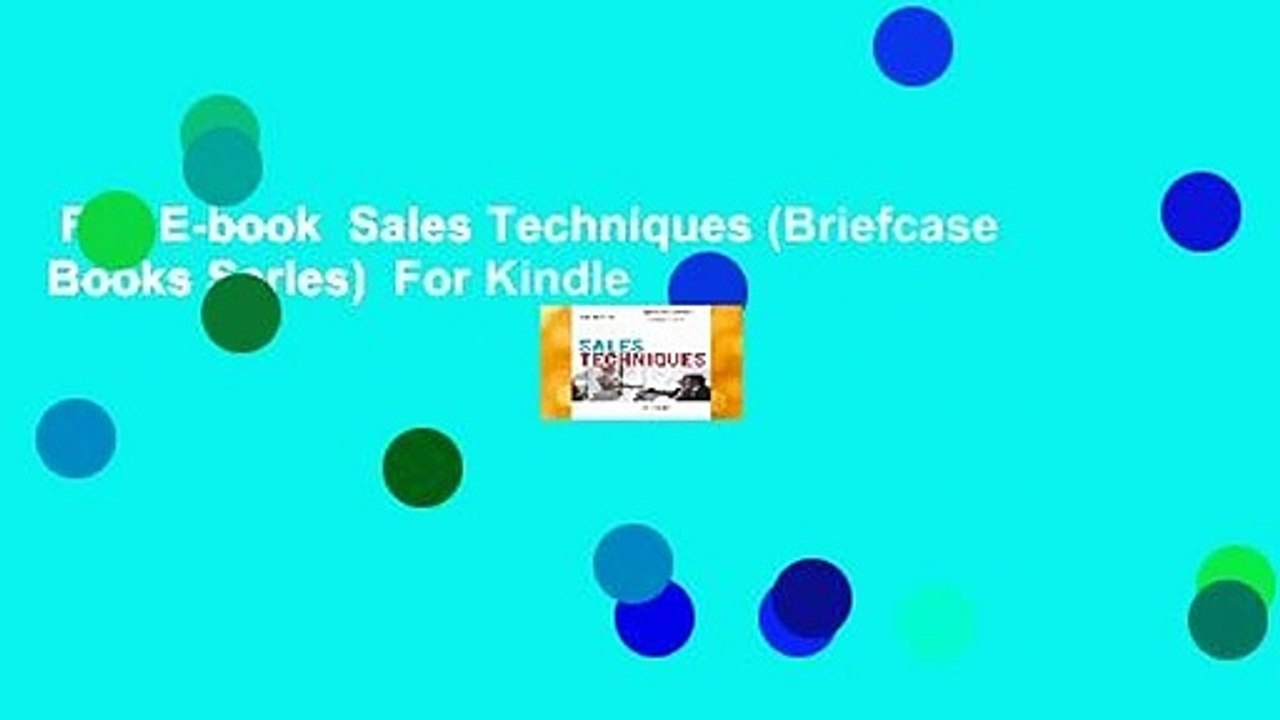 Full E-book  Sales Techniques (Briefcase Books Series)  For Kindle