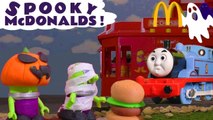 Spooky Challenge McDonalds with Funny Funlings Halloween ft. Thomas and Friends with Disney Pixar Cars 3 Lightning McQueen as Witch Pranks in this family friendly full episode