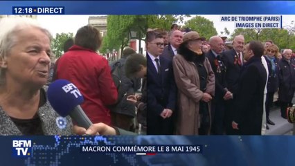 Cette passante a assisté aux commémoration et "espère que beaucoup de gens iront voter" aux élections Européennes