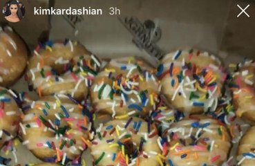 Kim Kardashian West devours huge box of doughnuts morning after Met Gala