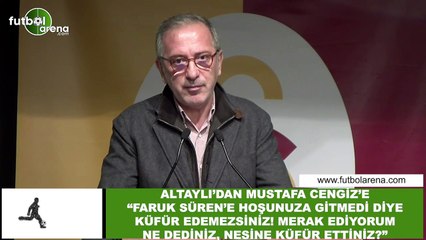 Fatih Altaylı'dan Mustafa Cengiz'e: "Faruk Süren'e hoşunuza gitmedi diye küfür edemezsiniz!"