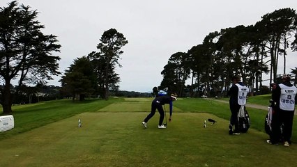 Anne Van Dam slow motion golf swing