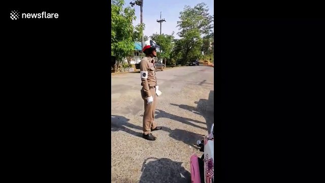 Kids do starjumps as punishment for not wearing helmets
