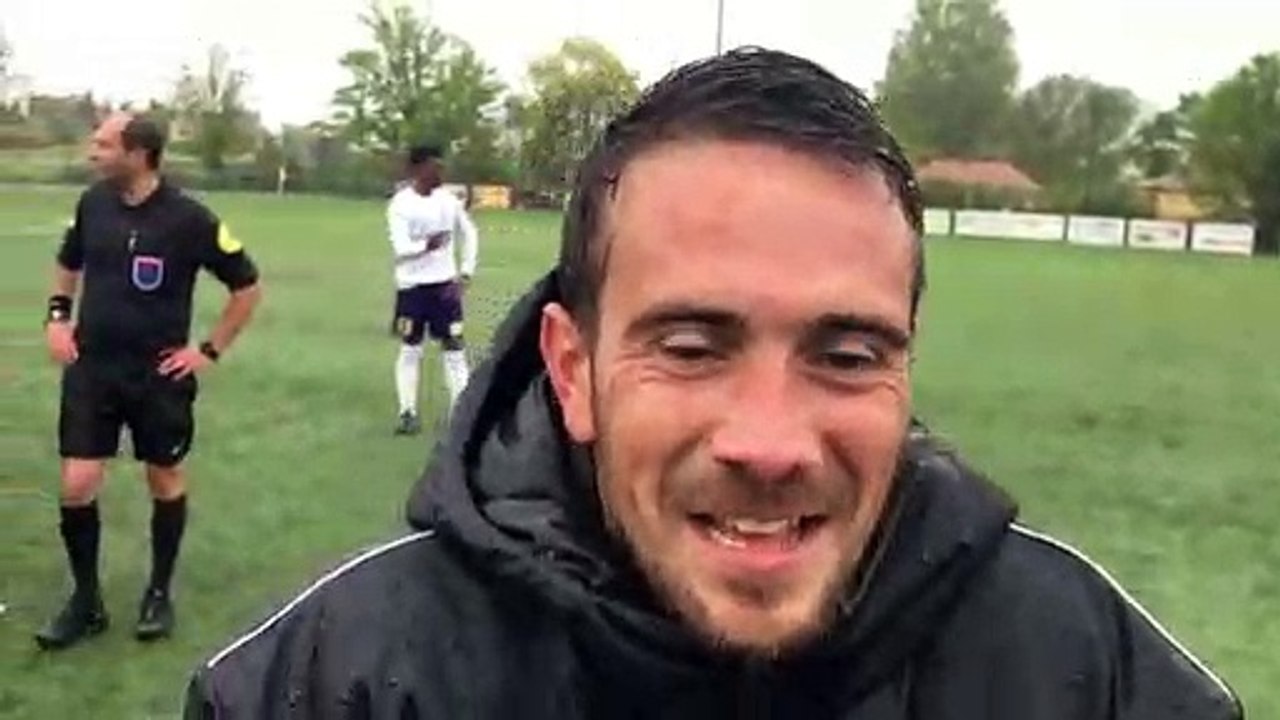 Coupe LAuRA Foot (1/4 de finale) – Pierre-Adrien THIZY réagit après l’élimination de HAUTS-LYONNAIS au FC VAL LYONNAIS