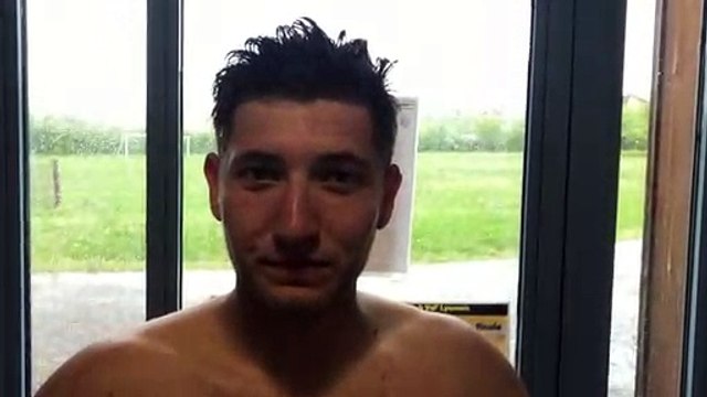 Coupe LAuRA Foot (1/4 de finale) – Dylan COSTON réagit après la qualification du FC VAL LYONNAIS contre HAUTS-LYONNAIS