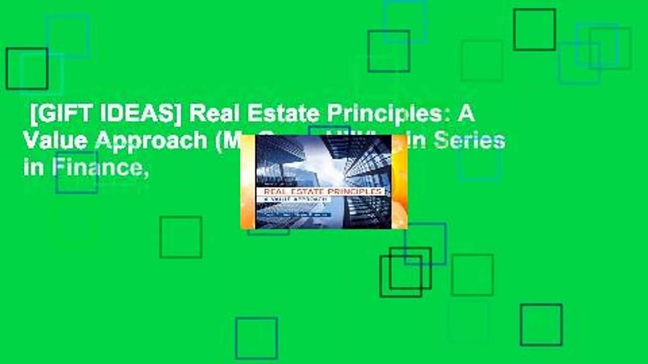 [GIFT IDEAS] Real Estate Principles: A Value Approach (McGraw-Hill/Irwin Series in Finance,