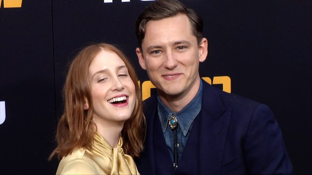 Lewis Pullman and Caroline Fails Catch 22 Premiere Black Carpet