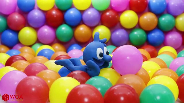 WHERE IS TINY? CLAY MIXER COLORING BALLS Play Doh Stop Motion Cartoons