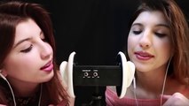 ASMR 500K TWIN EAR EATING CELEBRATION _