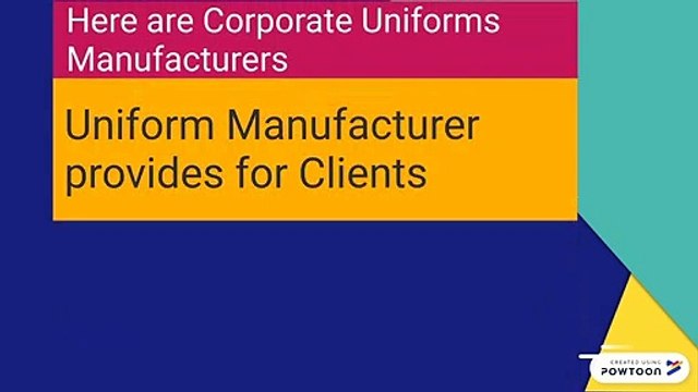 Corporate Uniforms Manufacturers