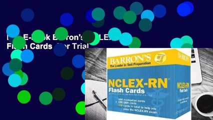 Full E-book Barron's NCLEX-RN Flash Cards  For Trial