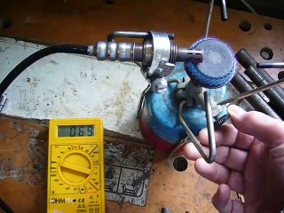 Test d'une sonde lambda avec un camping gaz
