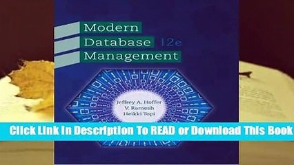 Full E-book Hoffer: Modern Database Manageme _12  For Full