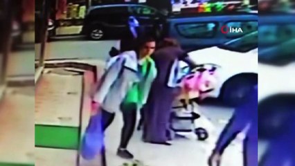 Bebek arabasını çaldı, kendi çocuğunu koydu