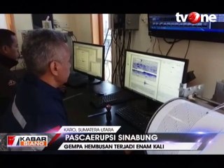 Pasca Erupsi Sinabung, Terjadi Gempa Hembusan Enam Kali