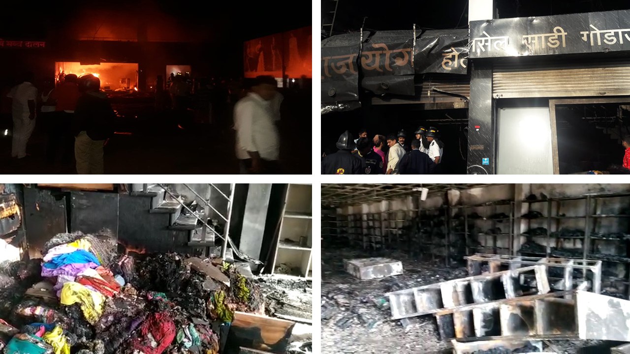 कपड़े के गोदाम में लगी आग, पांच मजदूर जिंदा जल गए