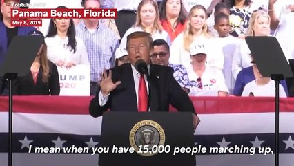 Download Video: Donald Trump Jokes With Supporters About Shooting Asylum Seekers At The Border