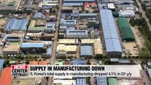 Korea's total supply in manufacturing down 4.1% y/y in Q1