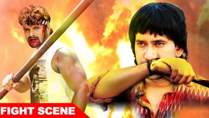 Nirahua और Khesari Lal का सबसे खतरनाक मारधाड़ VIDEO - Bhojpuri Movie Fight Scene 2019