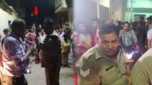 VIDEO: नशे में धुत पुलिसकर्मी ने लोगों पर तान दी रायफल, लोड करते ही...