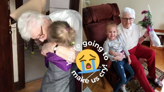 Moment Girl, 4, Meets Great Gran For First Time Ever