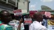 Seasoned Nollywood stars led by Ejike Asiegbu protest killing in Northeast Nigeria at National Stadium, Surulere, Lagos