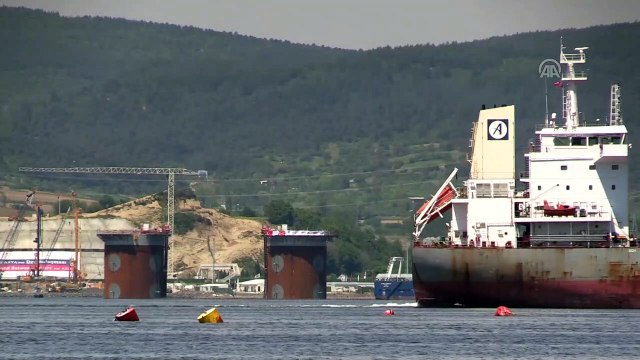 1915 Çanakkale Köprüsü'nün Avrupa kesonu suya batırıldı - ÇANAKKALE