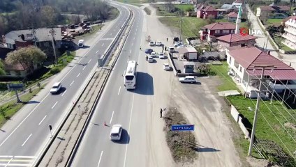 Işık ihlaline 'drone'lu denetim