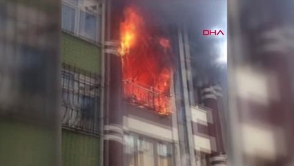 Bayrampaşa'da İki Daire Alev Alev Yandı