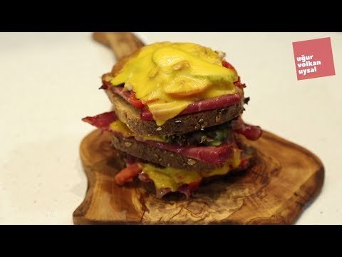 Dana Fümeli Kat Kat Kule Sandviç Nasıl Yapılır (Enfes Yemek Tarifleri)