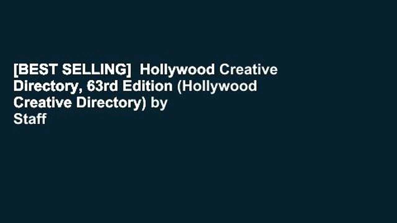 [BEST SELLING]  Hollywood Creative Directory, 63rd Edition (Hollywood Creative Directory) by Staff