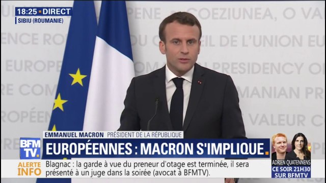 Emmanuel Macron sur les européennes: Nous avons besoin de tout, sauf d'avoir le Rassemblement National en tête