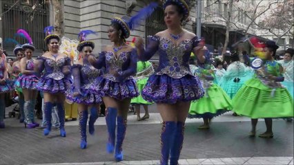 Bolivian and Peruvian traditional dance in Santiago, Chile