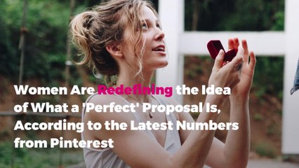 Women Are Redefining the Idea of What a 'Perfect' Proposal Is, According to the Latest Numbers from Pinterest