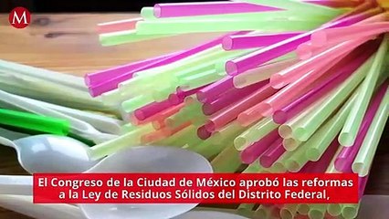 Prohiben popotes y bolsas de plastico en CdMx