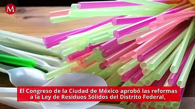 Prohiben popotes y bolsas de plastico en CdMx