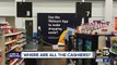 Where are all of the cashiers?