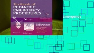 Full E-book  Textbook of Pediatric Emergency Procedures  For Kindle
