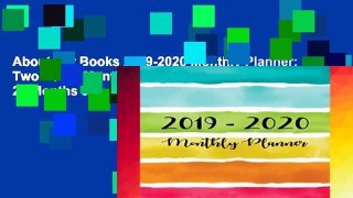 About For Books 2019-2020 Monthly Planner: Two Year - Monthly Calendar Planner | 24 Months Jan