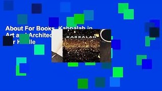 About For Books  Kabbalah in Art and Architecture  For Kindle