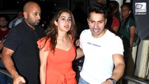 Varun Dhawan And Sara Ali Khan's First Public Appearance Together | Coolie No.1