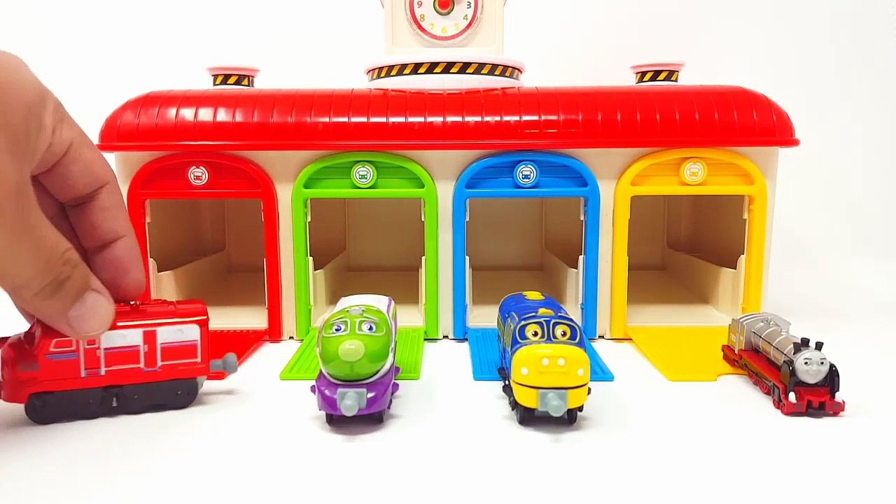 Tayo the Little Bus Garage Learn Colors LightningMcQueen Thomas Chuggington Tayo Cars