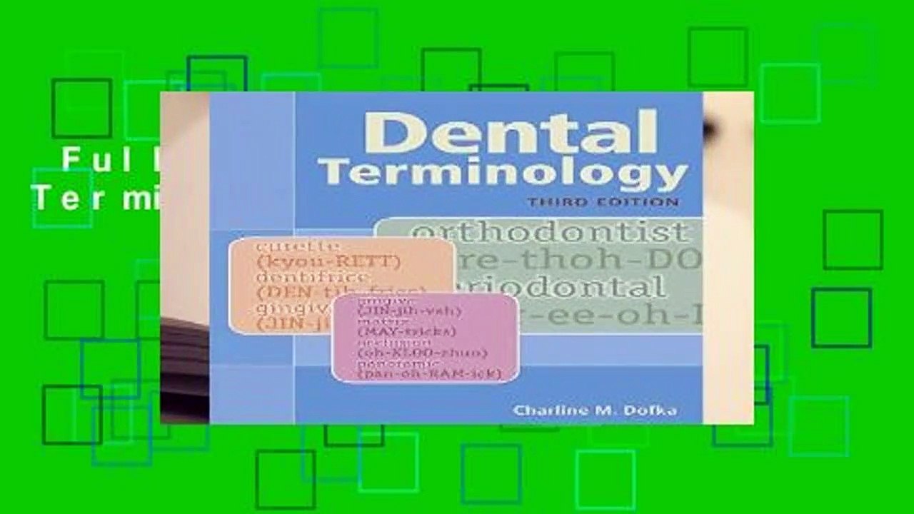 Full E-book  Dental Terminology  For Kindle