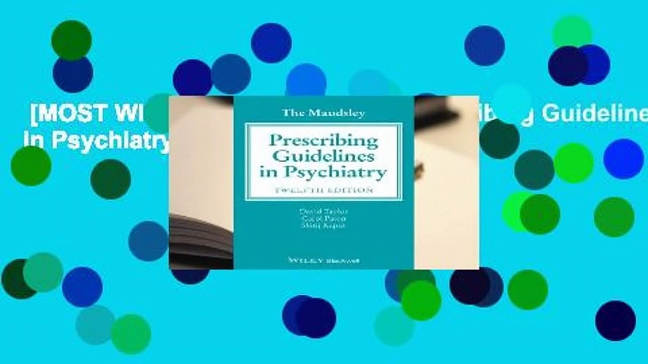 [MOST WISHED]  The Maudsley Prescribing Guidelines in Psychiatry by David M.  Taylor