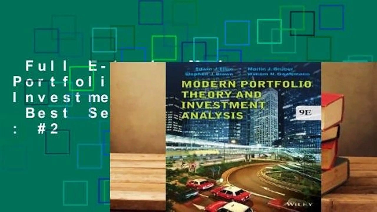 Full E-book  Modern Portfolio Theory and Investment Analysis  Best Sellers Rank : #2