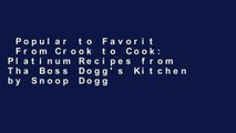 Popular to Favorit  From Crook to Cook: Platinum Recipes from Tha Boss Dogg's Kitchen by Snoop Dogg